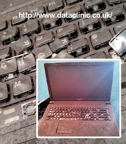 Fire damaged laptop data recovered by Data Clinic Ltd