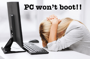 PC won't boot