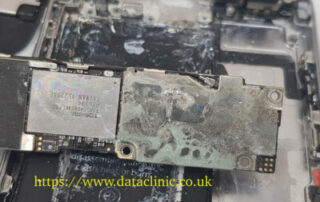 Severe liquid damage on a phone | Data Clinic Ltd